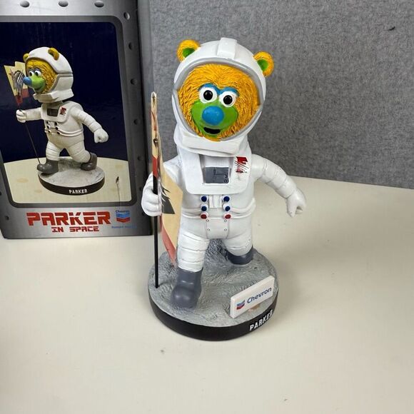 PARKER Fresno Grizzlies Mascot Bobblehead SGA 2019 Moon Landing Edition New - Picture 6 of 10